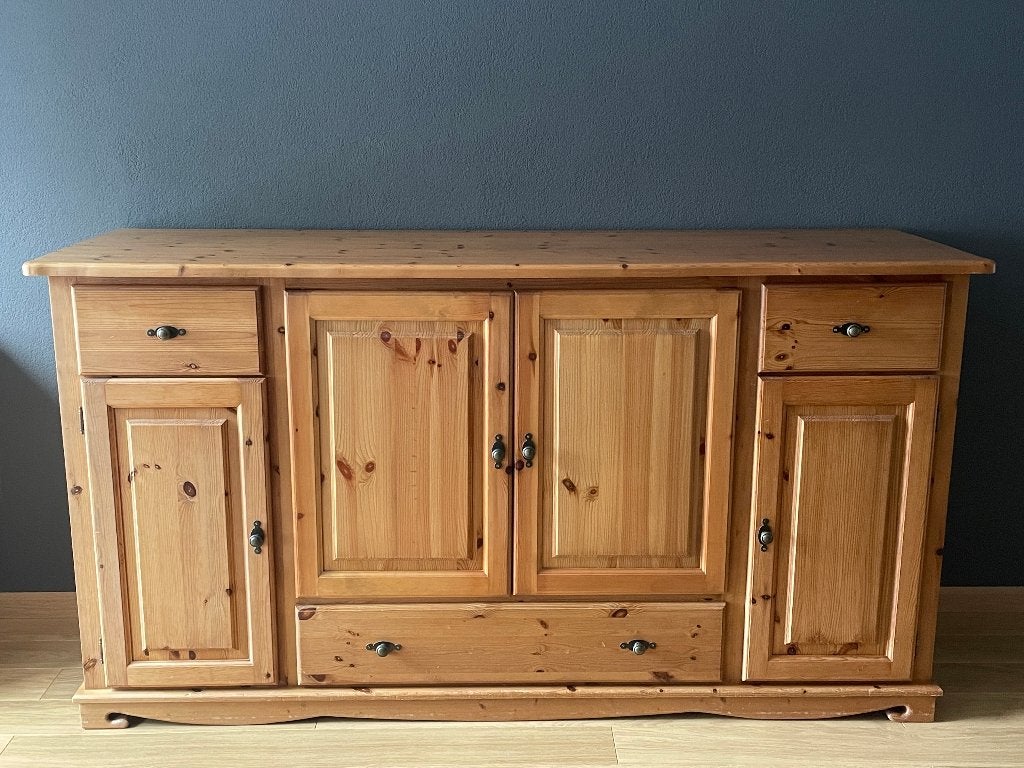 Grenen dressoir handgemaakt - Gratis af te halen!, Huis en Inrichting, Kasten | Dressoirs, Gebruikt, 200 cm of meer, 25 tot 50 cm
