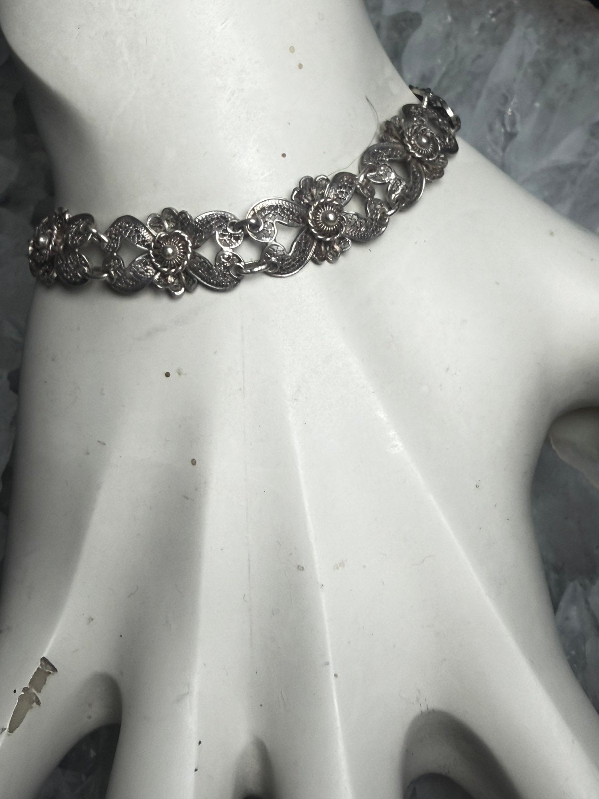 Streeksieraad Zeeuwse Knoop Armband Bloemvormige Panelen, Sieraden, Tassen en Uiterlijk, Verzenden, Zo goed als nieuw, Zilver