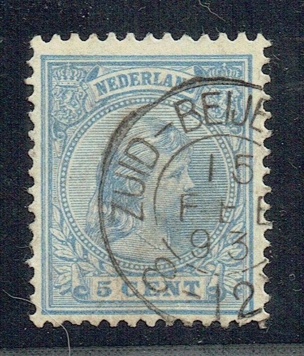 Nederland 1891 nr 35 Prinses Wilhelmina ZUID-BEIJERLAND, Verzenden, Gestempeld, Koningshuis