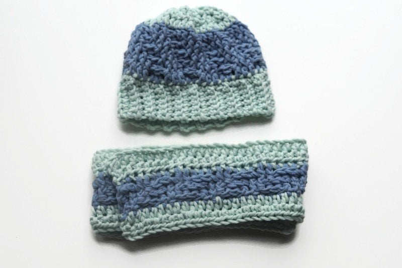Gehaakte muts en sjaal voor baby/dreumes, Kinderen en Baby's, Babykleding | Mutsen, Sjaals en Wanten, Jongetje of Meisje, Handgemaakt