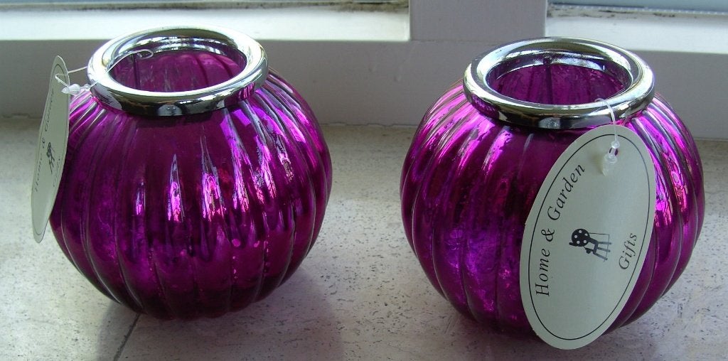 WAXINELICHTJES IN VIOLET 2 STUKS Nieuw, 10 cm, -, Meerkleurig, -