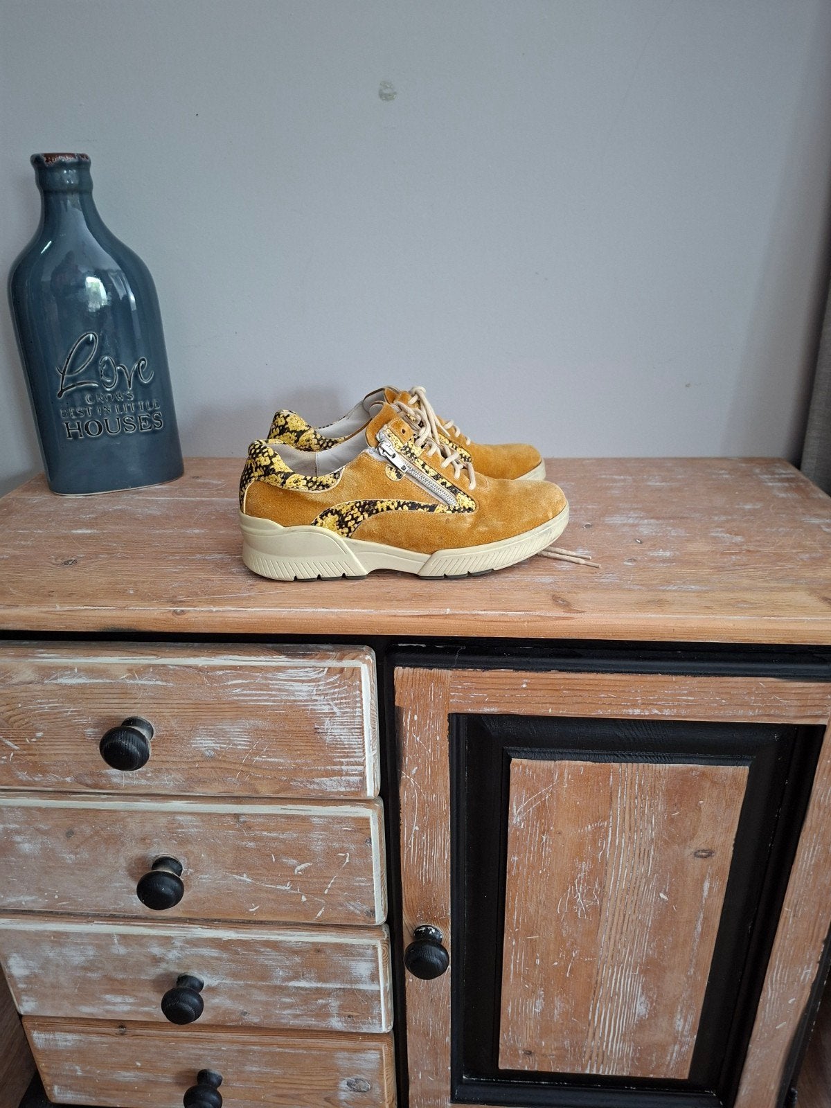 🌴 Durea Go dames veterschoenen maat 38 (5) wijdte K, Kleding | Dames, Schoenen, Durea, Geel, Ophalen of Verzenden, Sneakers of Gympen