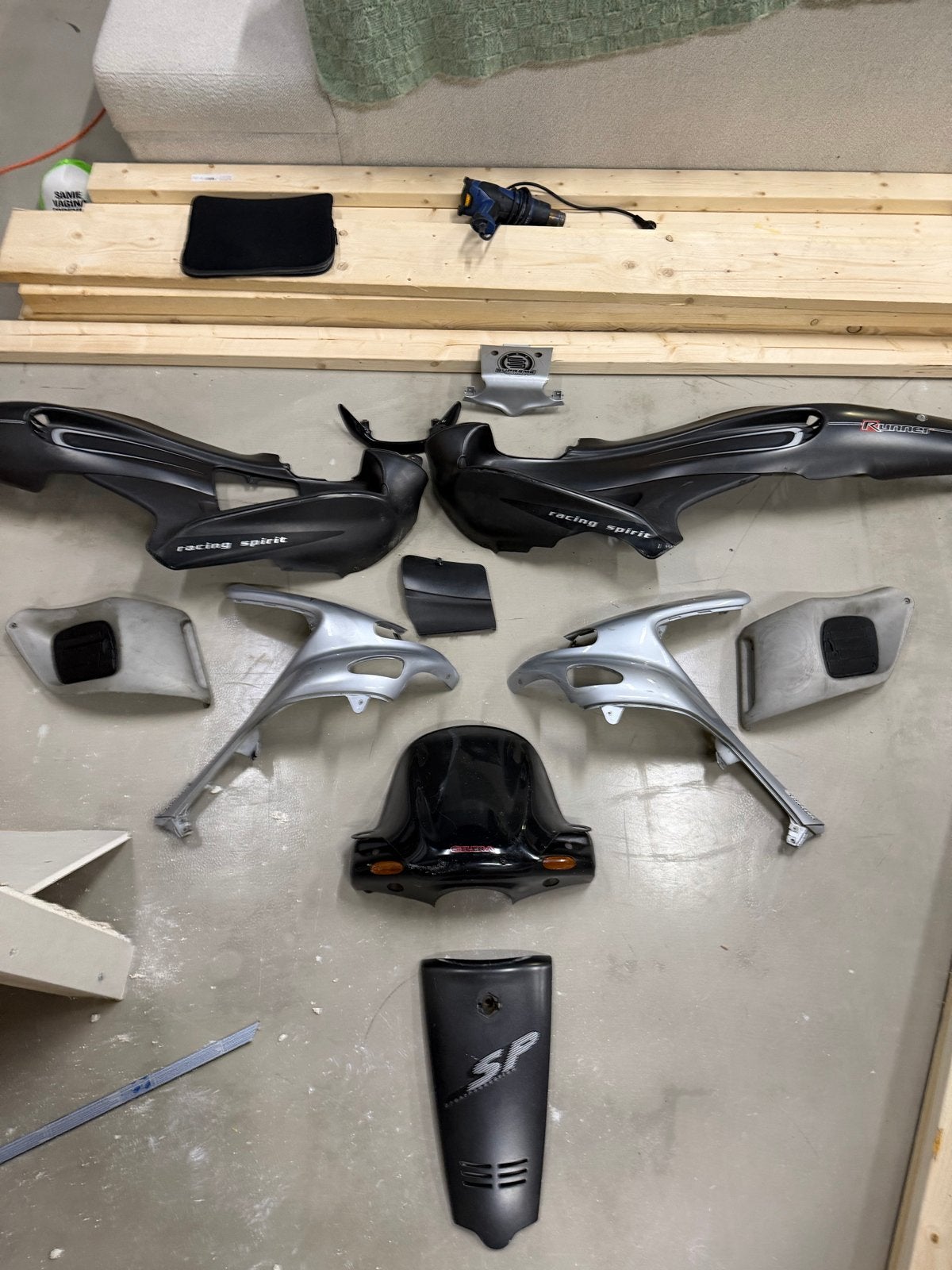 Gilera Runner SP Kappenset - Zwart/Zilver, Ophalen, Gebruikt, Kap, Overige merken