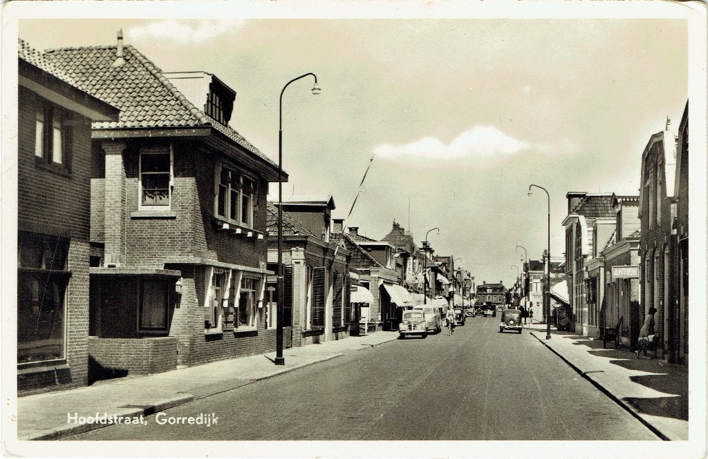 Ansichtkaart Gorredijk Hoofdstraat, Verzenden, 1940 tot 1960, Gelopen, Friesland