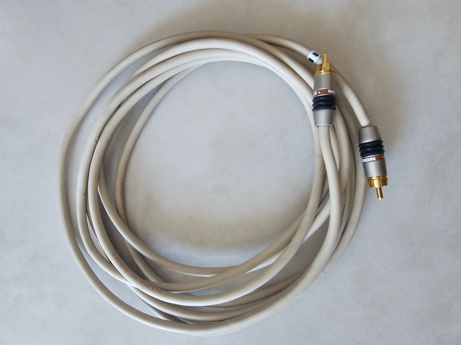 Monster subwooferkabel 4 meter - Hoge Kwaliteit Audio Kabel, Ophalen of Verzenden, Gebruikt, 2 tot 5 meter, Interlink-kabel