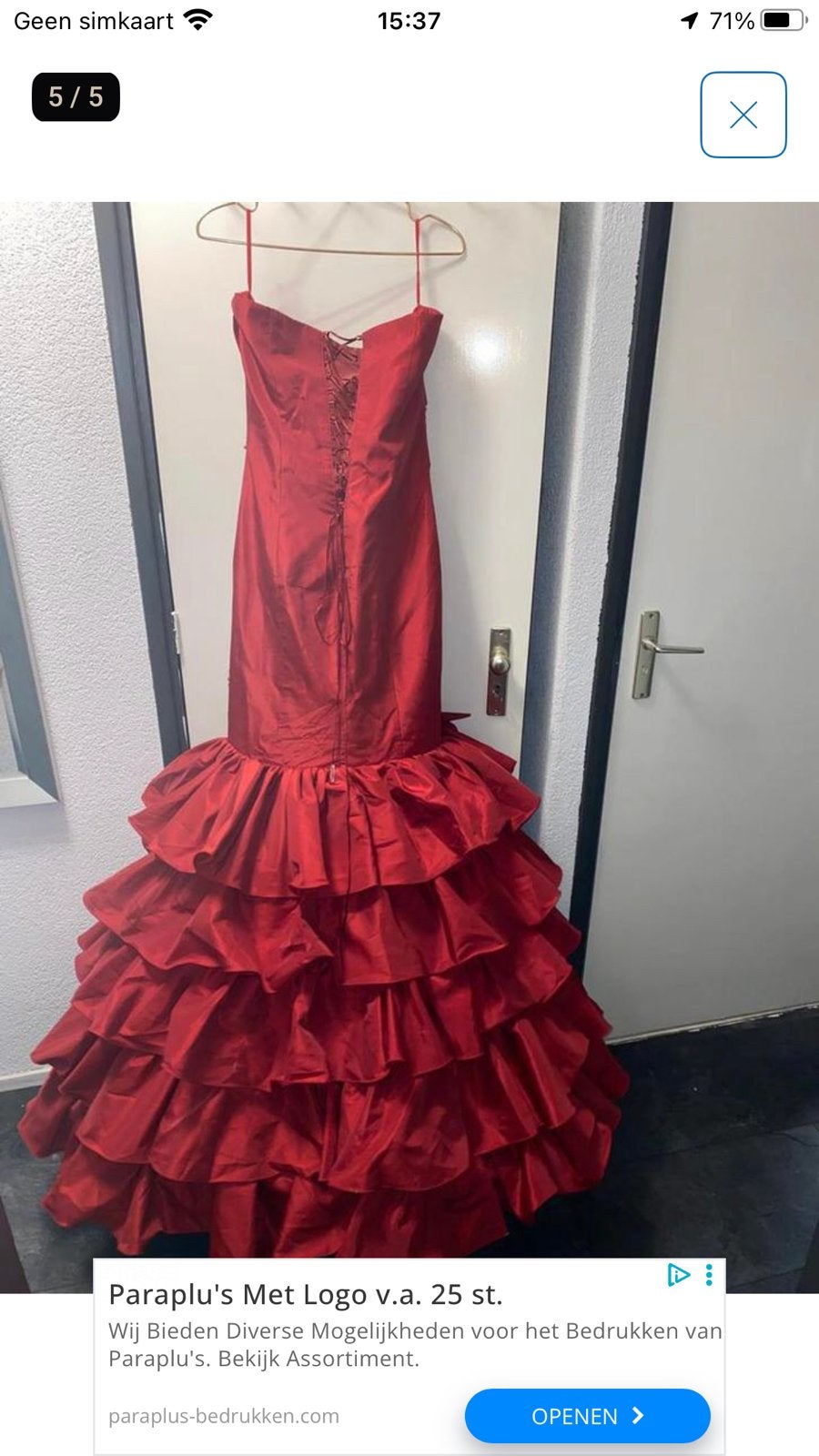 Galajurk/ ROOD S/M,, Kleding | Dames, Gelegenheidskleding, Galajurk, Ophalen of Verzenden, Zo goed als nieuw, Maat 34 (XS) of kleiner