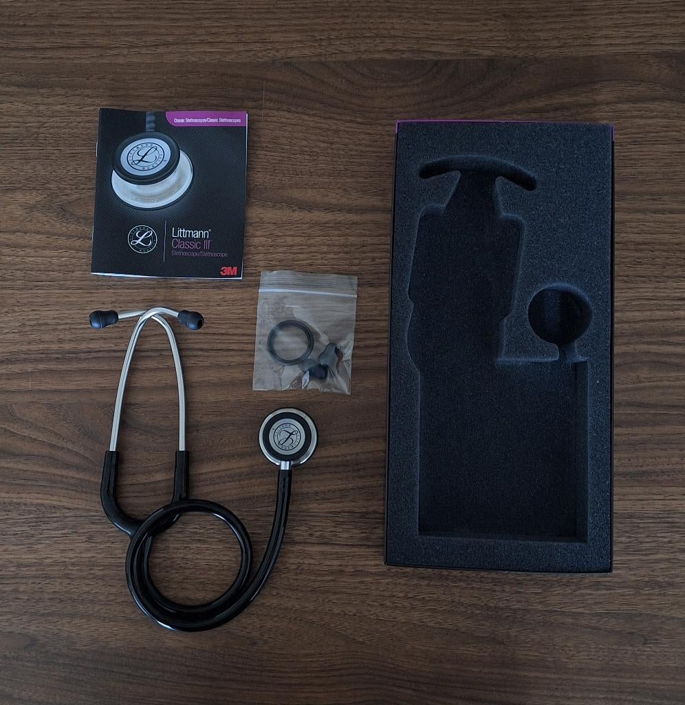 Littmann  III stethoscoop zwart, Ophalen of Verzenden, Nieuw