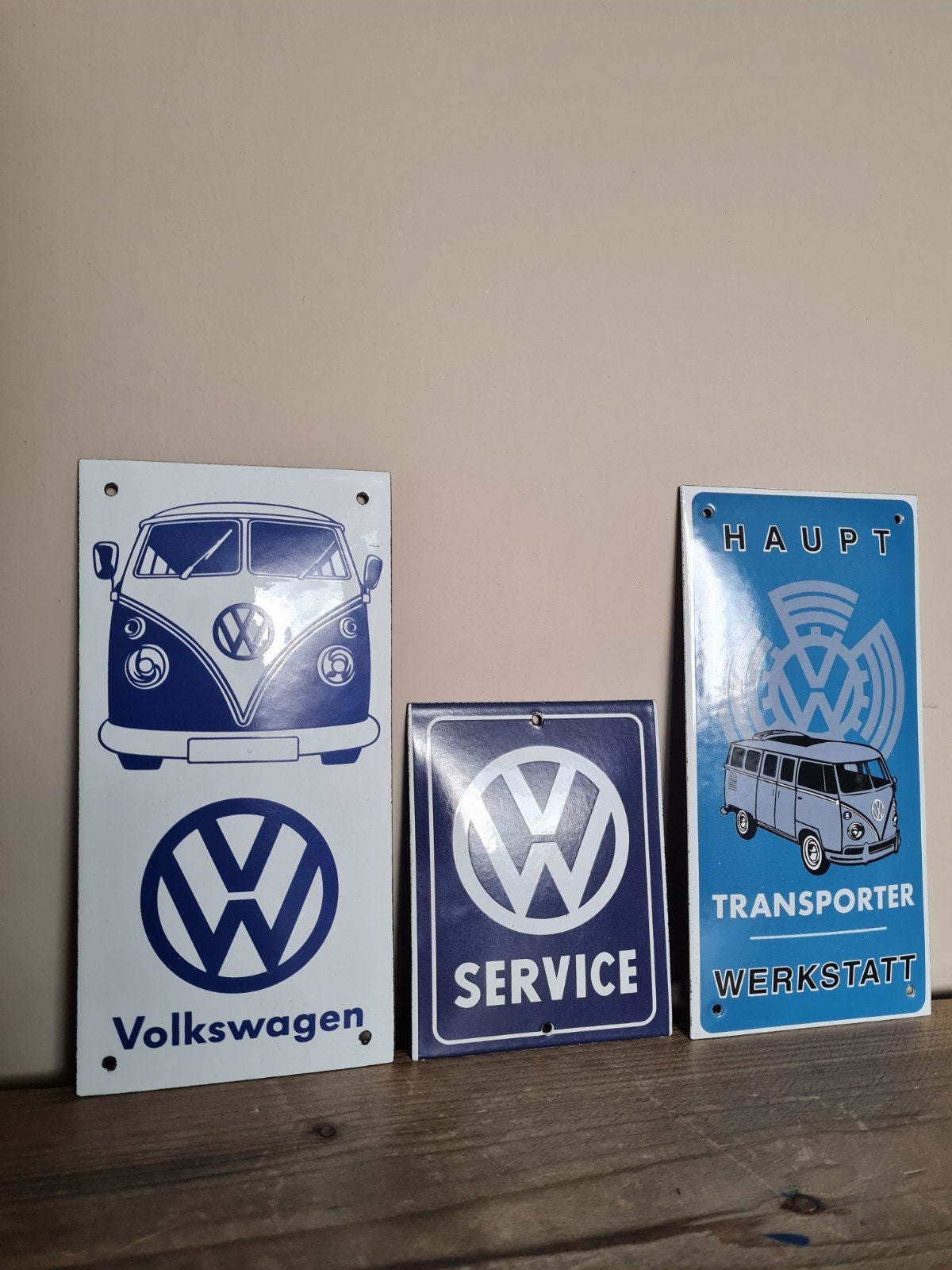 Drie VW emaille borden, Ophalen of Verzenden