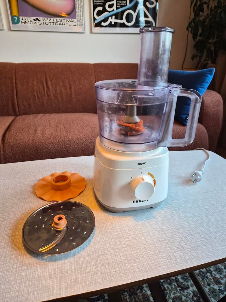 Philips foodprocessor, 1 tot 2 liter, 3 snelheden of meer, Ophalen of Verzenden, Zo goed als nieuw