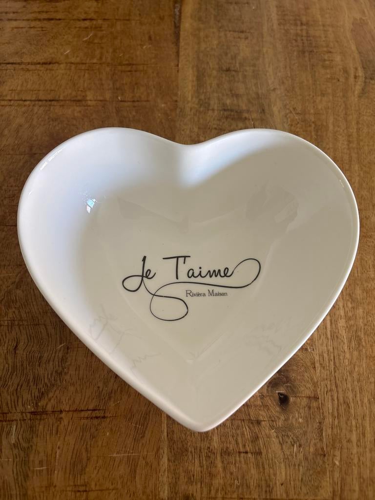 Riviera Maison schaaltje 'Je T'aime' hartvormig, Ophalen, Zo goed als nieuw