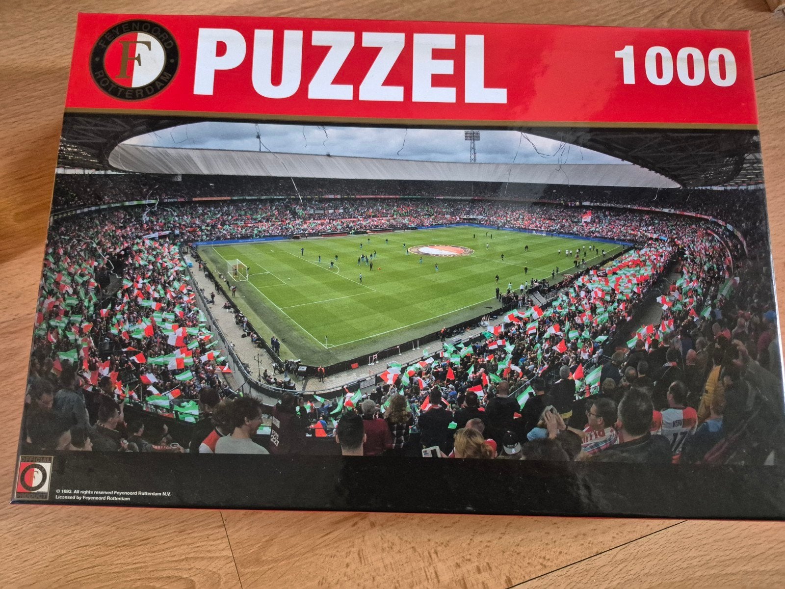 Feyenoord Rotterdam puzzel 1000 stukjes nieuw, Hobby en Vrije tijd, Denksport en Puzzels, Ophalen of Verzenden, 500 t/m 1500 stukjes