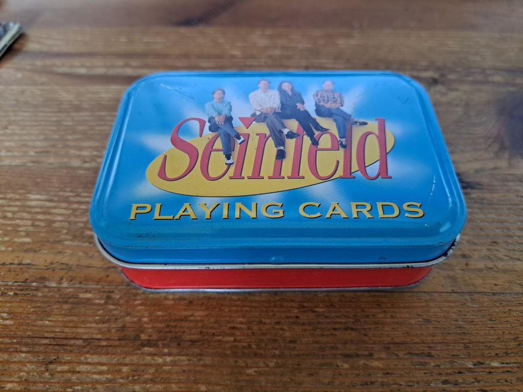 Seinfeld. Speelkaarten. in Blik. Verzamelaarsitem., Ophalen, Nieuw