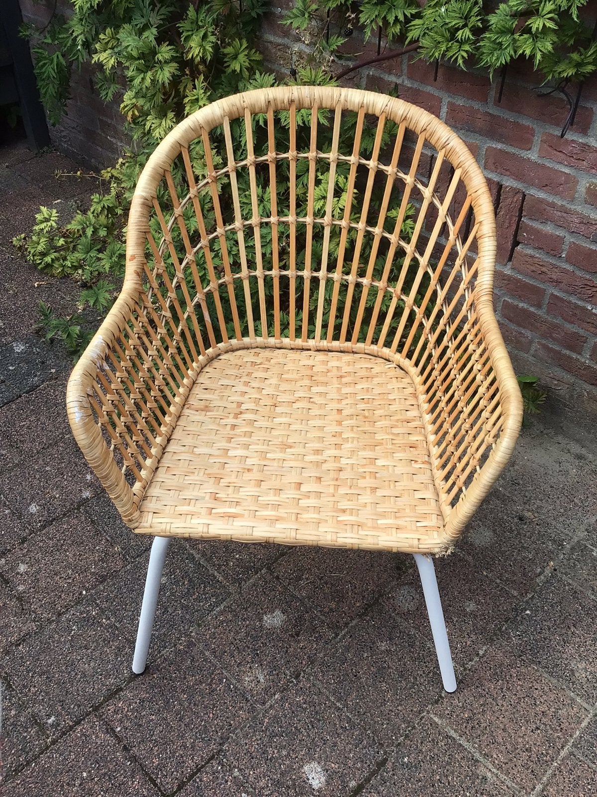 4 eetkamerstoelen rotan Ikea nilsove, Huis en Inrichting, Stoelen, Ophalen, Gebruikt, Bruin, Romantisch