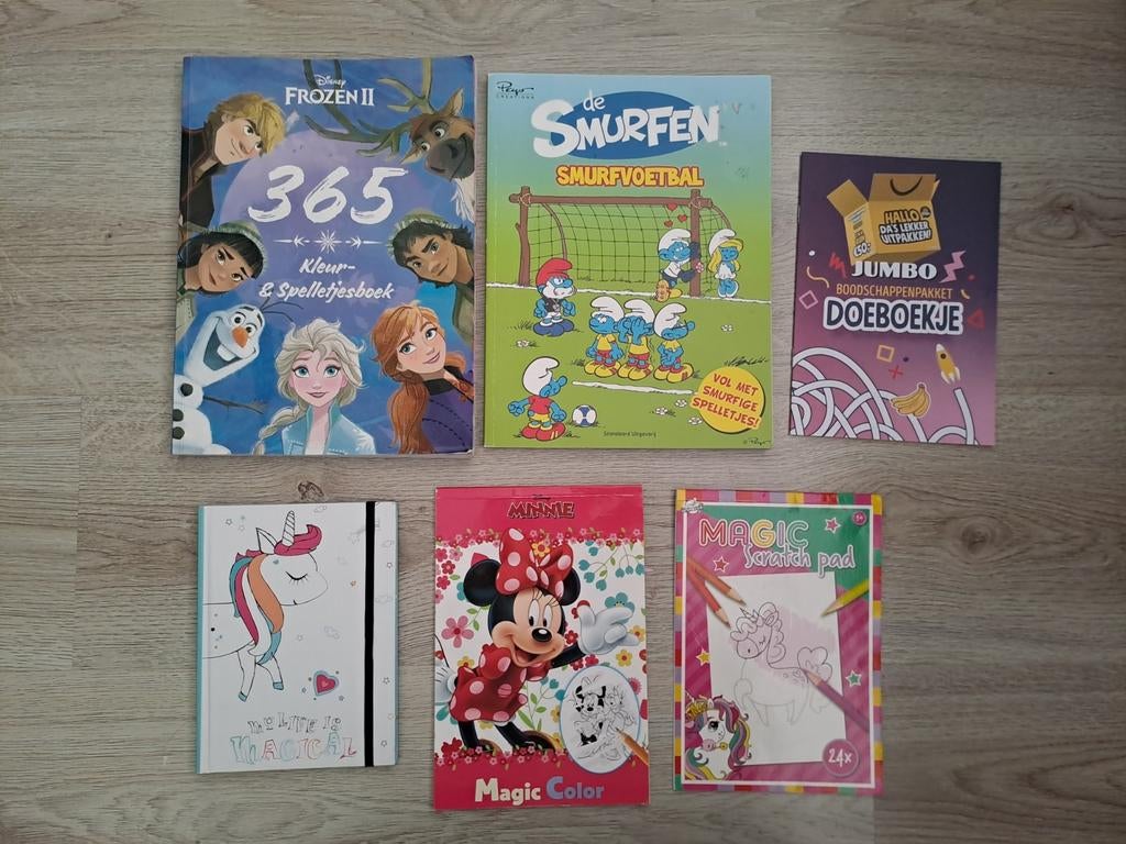 Verschillende spelletjesboeken kleurboeken krasblokken, Ophalen of Verzenden