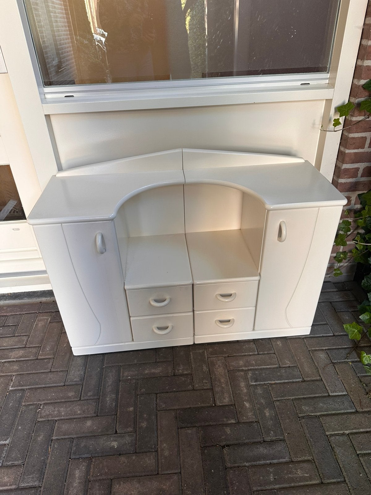 Witte Hoek Open Kast, Ophalen, Gebruikt, Vrijstaande haard, Elektrische haard