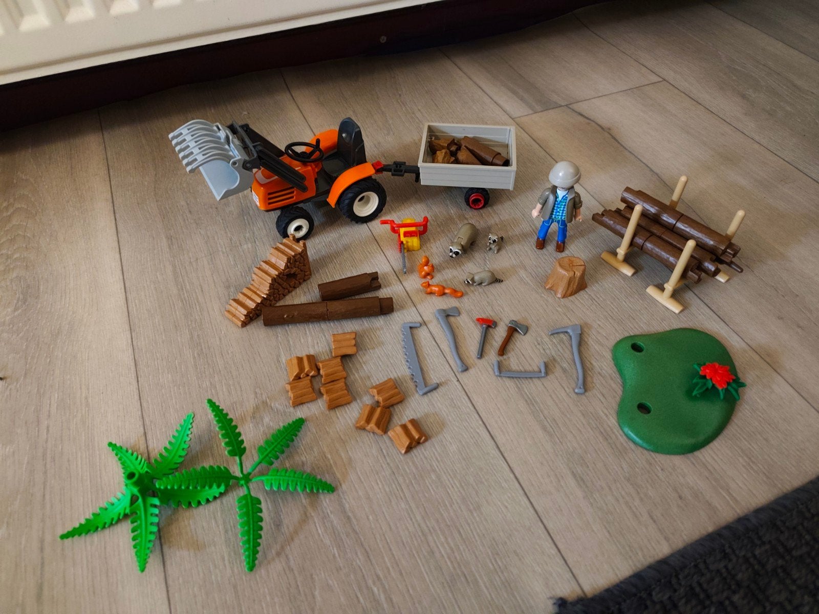Playmobil houthakker met tractor, Ophalen of Verzenden, Gebruikt