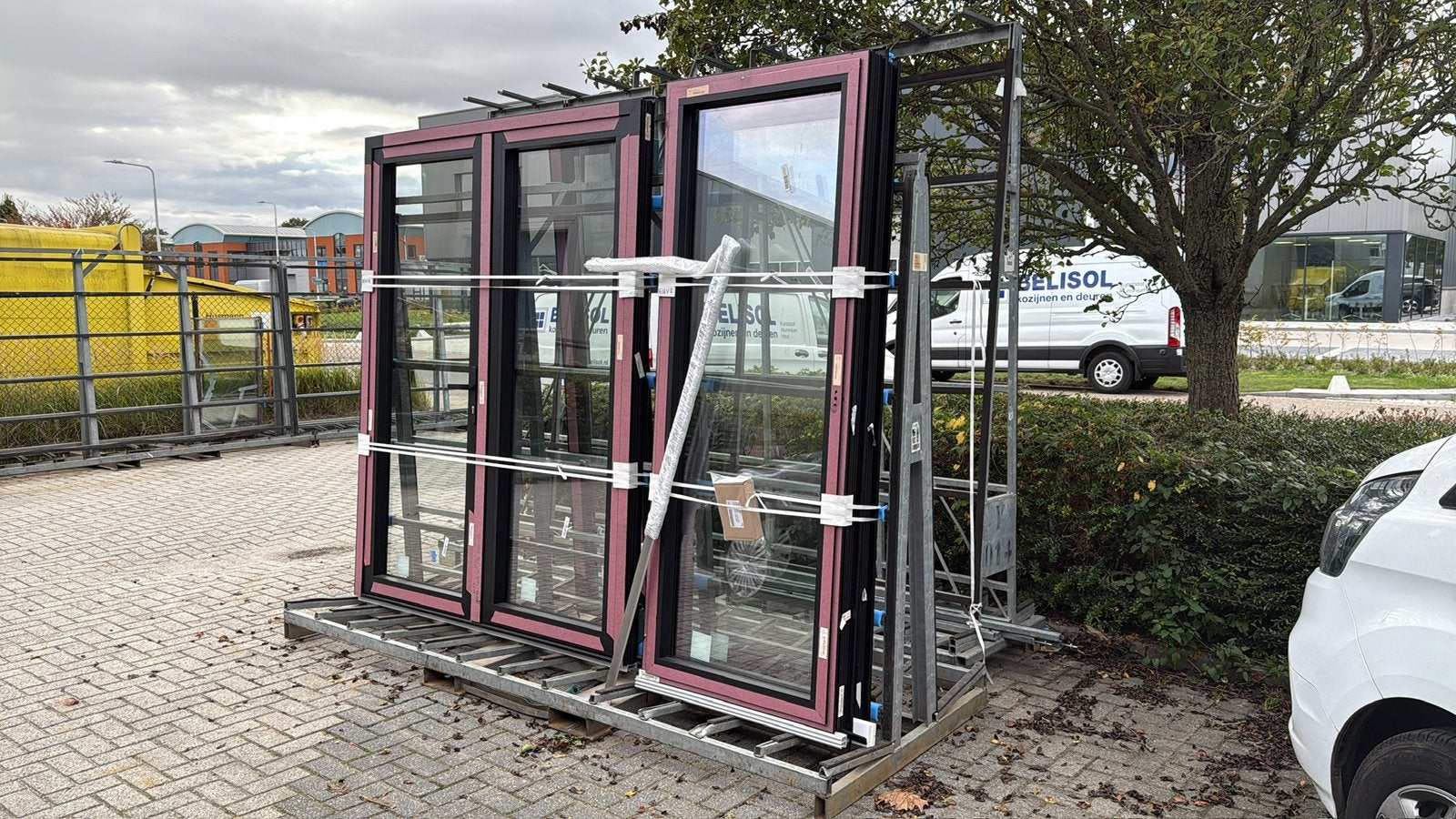 Nieuw belisol koppel kozijn 850 x 2250, Doe-het-zelf en Verbouw, Kozijnen en Schuifpuien, Raamkozijn, Inclusief glas, 225 cm of meer
