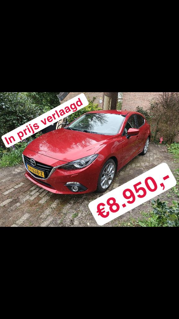Mazda 3 2.0 Skyactiv-g 88KW HB 2016 Rood, Auto's, Voorwielaandrijving, 1998 cc, 4 cilinders, 120 pk