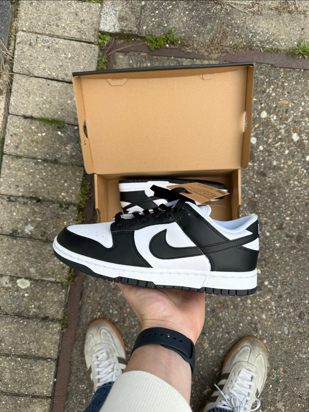 Nike Dunk Low Next Nature Panda - Maat 42,5, Kleding | Heren, Wit, Nieuw, Ophalen of Verzenden, Sneakers of Gympen
