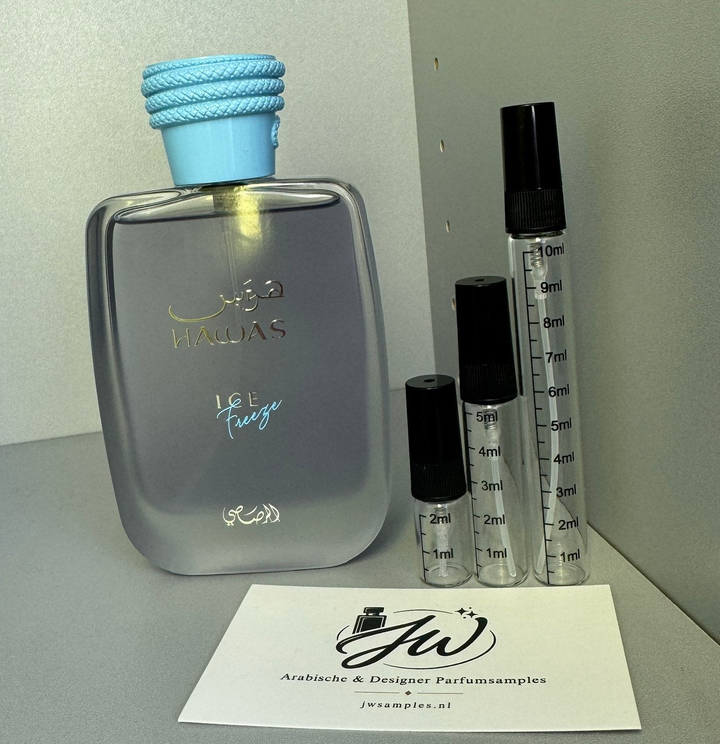 Rasasi Hawas Ice Freeze Parfum Samples / Decants 1-10ML, Ophalen of Verzenden, Zo goed als nieuw