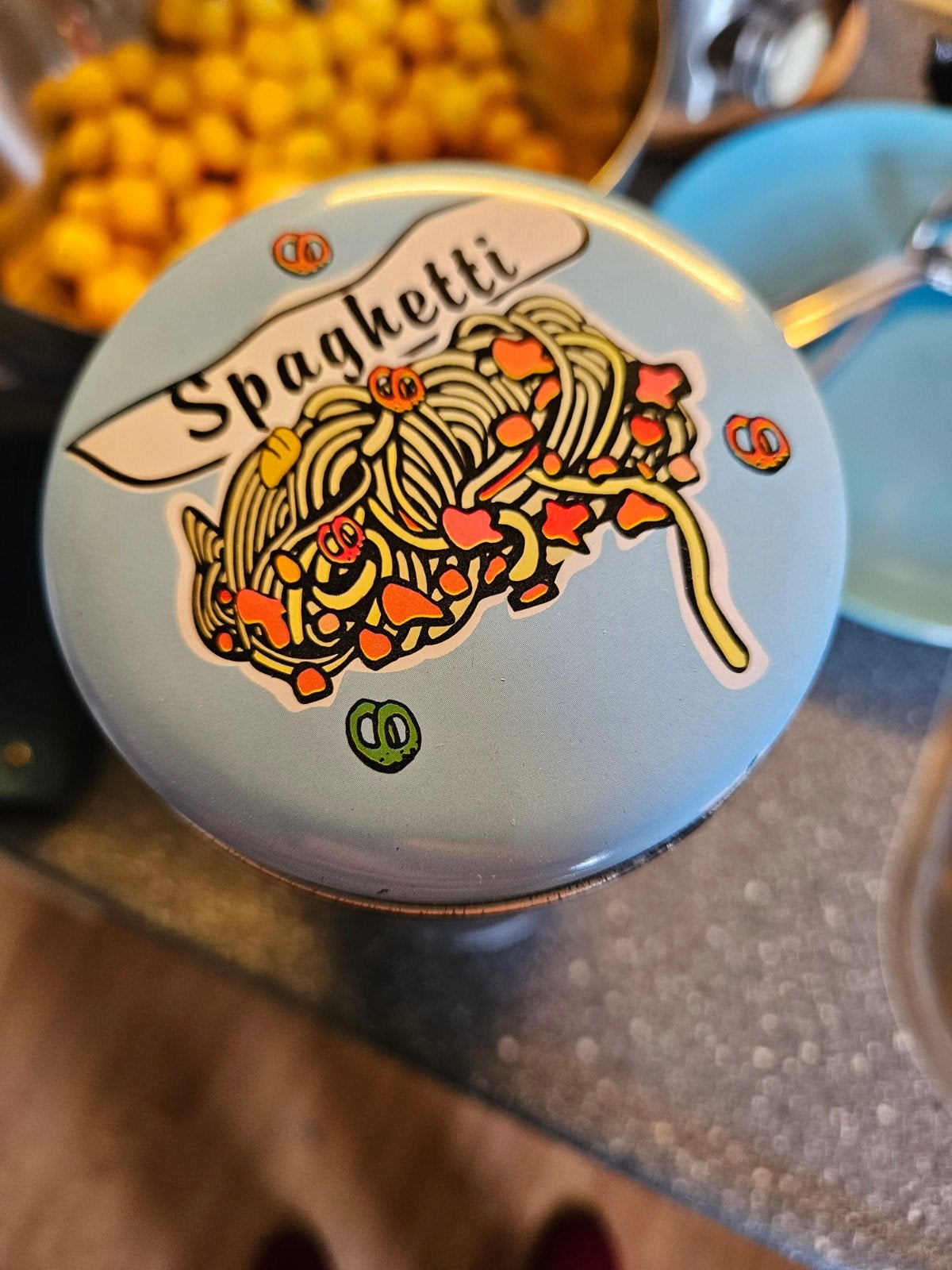 Vintage Spaghetti Bus met Chef-kok Decoratie, Ophalen, Blauw, Zo goed als nieuw, Voorraadpot
