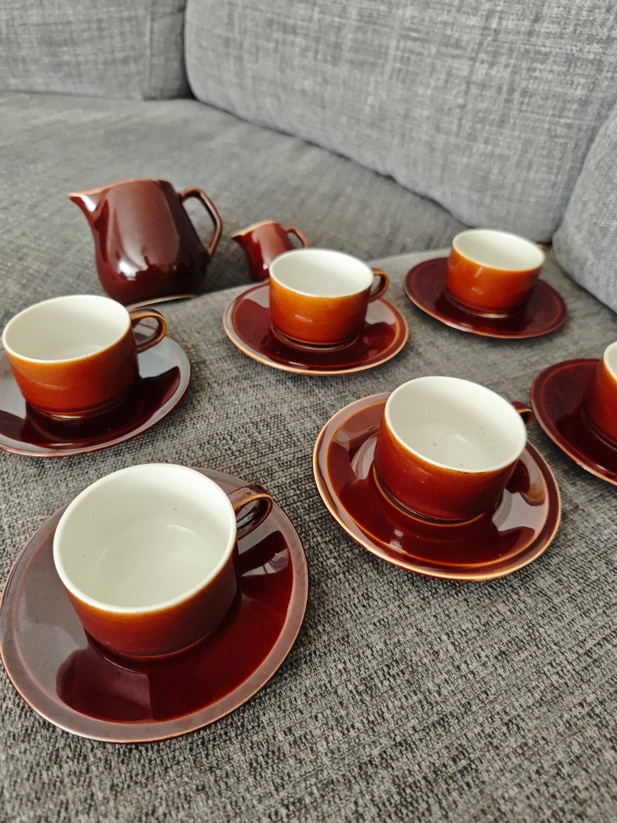 complete puntgave set van 6 espresso kopjes en schotels, Ophalen of Verzenden
