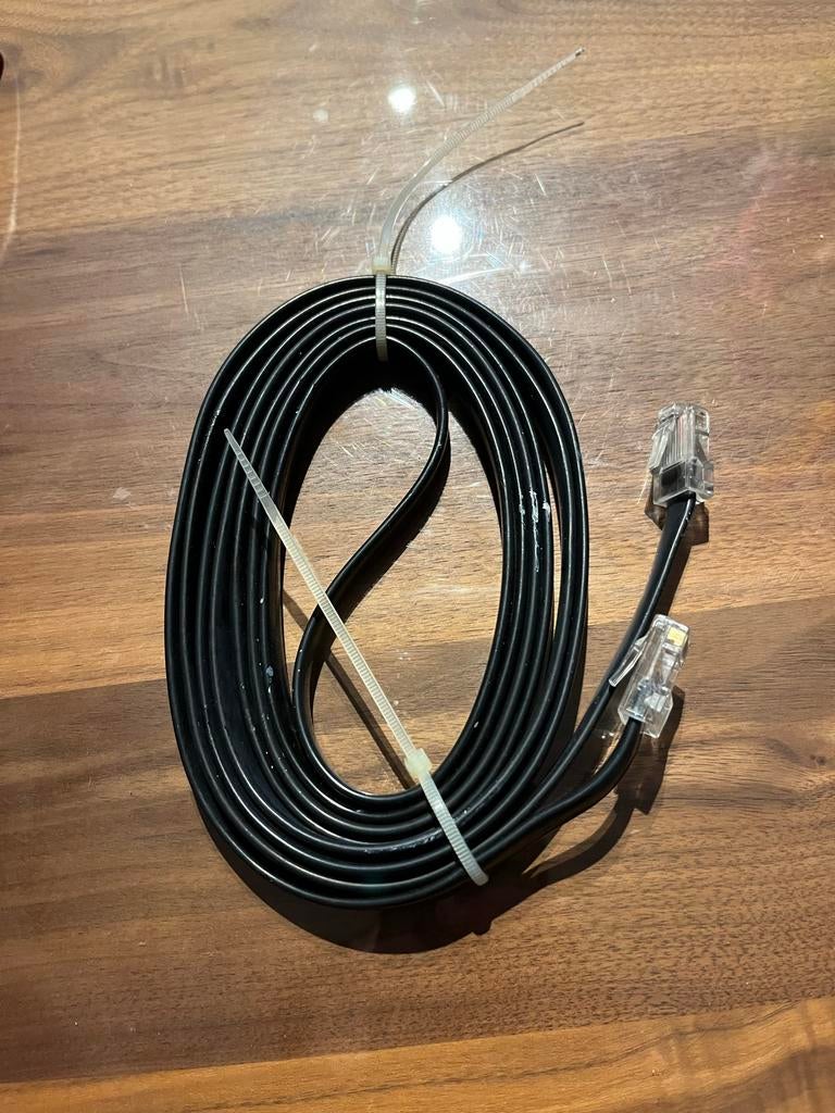 Zwarte internetkabel met RJ45-connectoren, Ophalen of Verzenden, Gebruikt