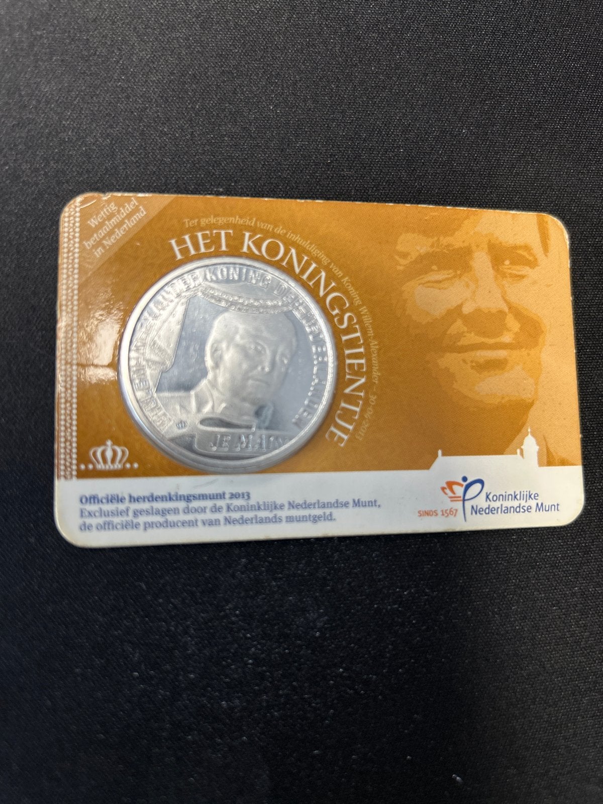 Het Koningstientje 2013 - Zwaar Verzilverde Munt, Ophalen of Verzenden, Koningin Beatrix, Euro's, Losse munt