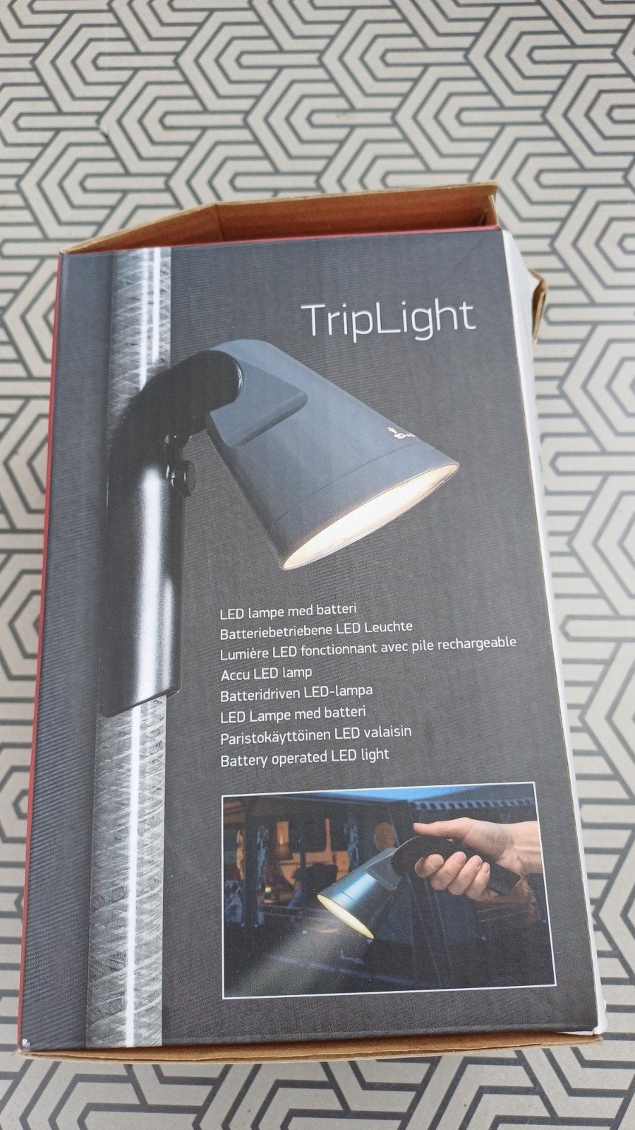 TripLight LED lamp met batterij - Draagbaar en Oplaadbaar, Huis en Inrichting, Led-lamp, Ophalen of Verzenden, Zo goed als nieuw