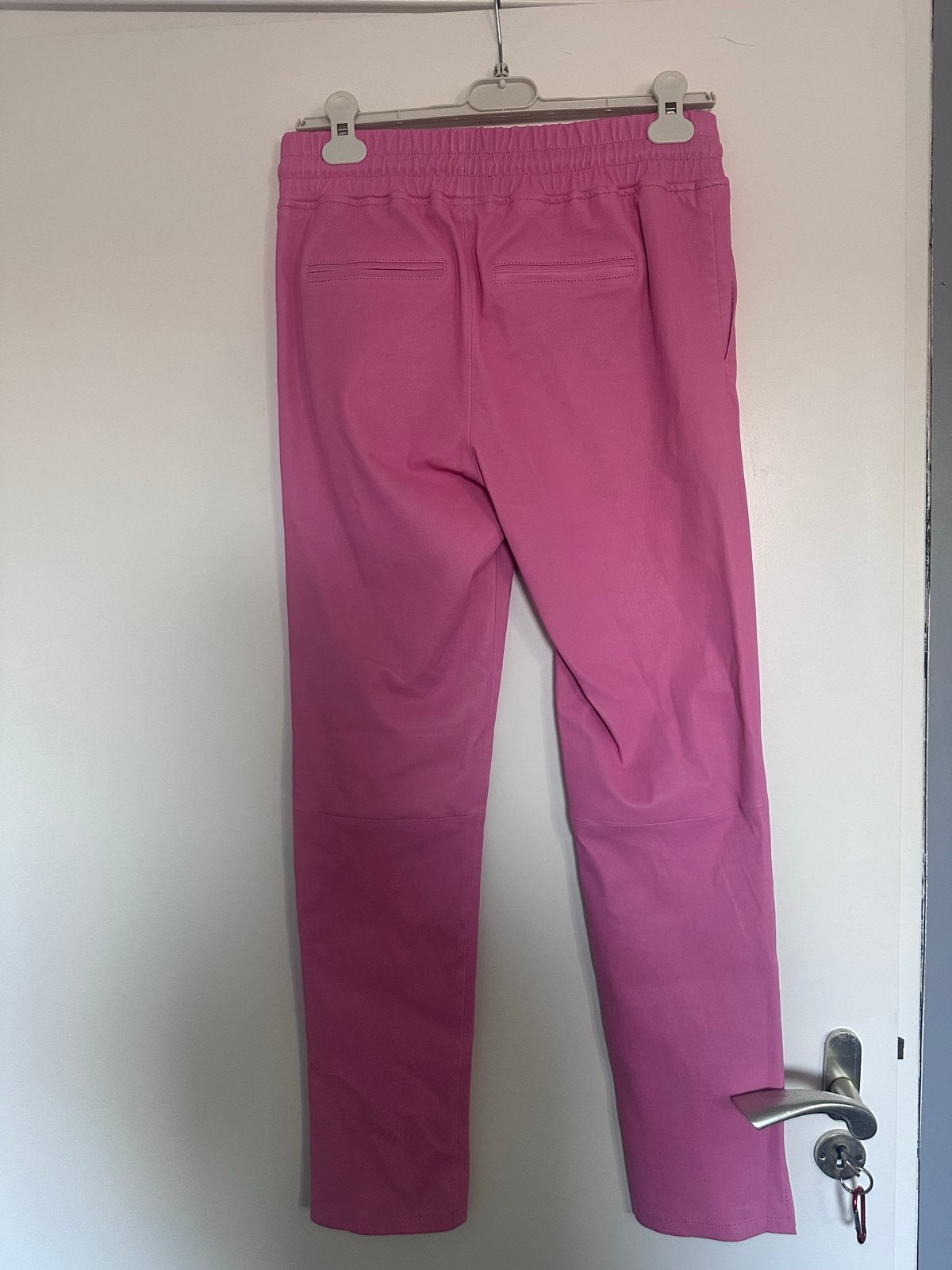 STUDIOAR Naomi Stretch Plonge Leren Broek Roze Maat 38, Maat 38/40 (M), Nieuw, Ophalen of Verzenden, Roze