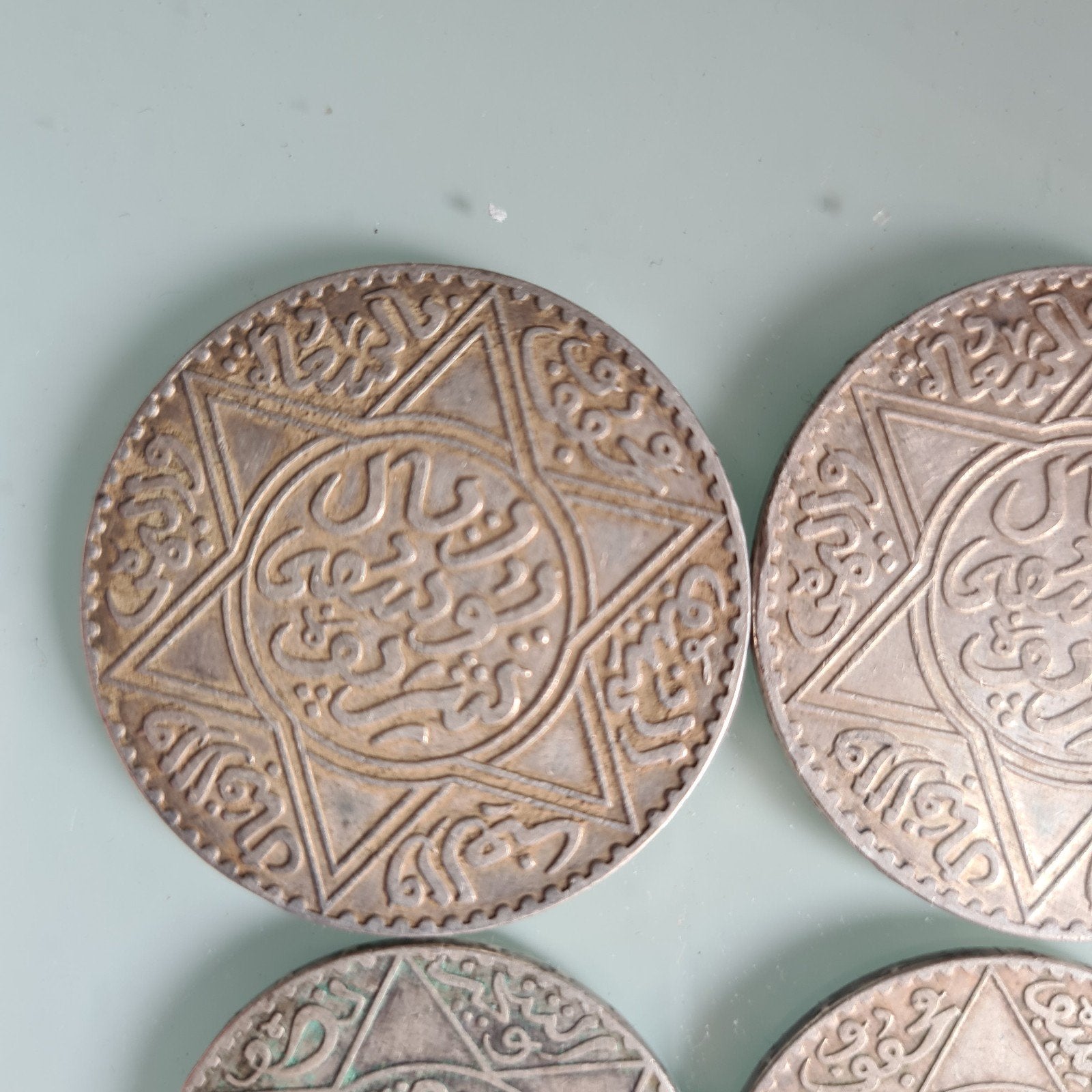 Set van 5 historische munten van Marokko, Ophalen of Verzenden, Midden-Oosten, Zilver