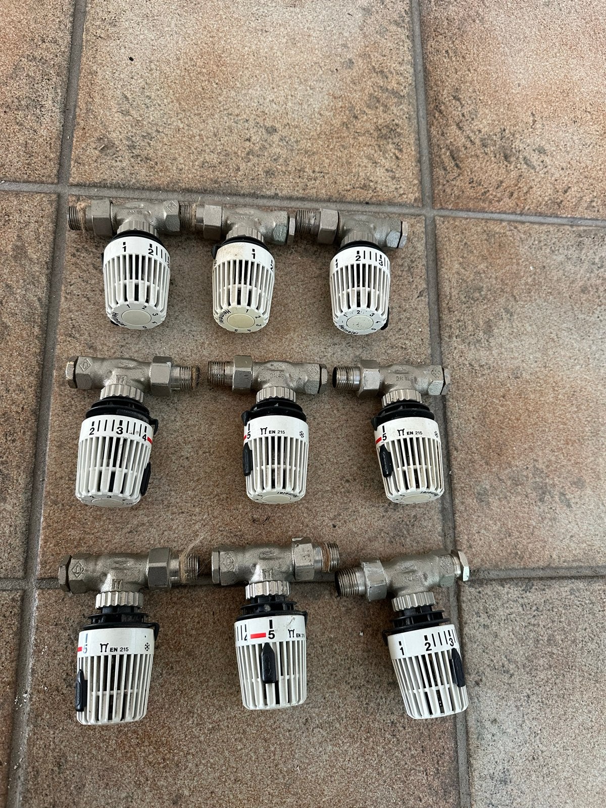 Heimeier Thermostaatkranen (9 stuks), Ophalen of Verzenden, Gebruikt, Thermostaat