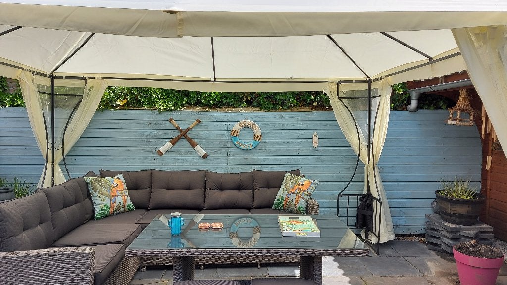 loungeset met hoge tafel en twee krukjes, Ophalen, Loungeset, Wicker, Bank
