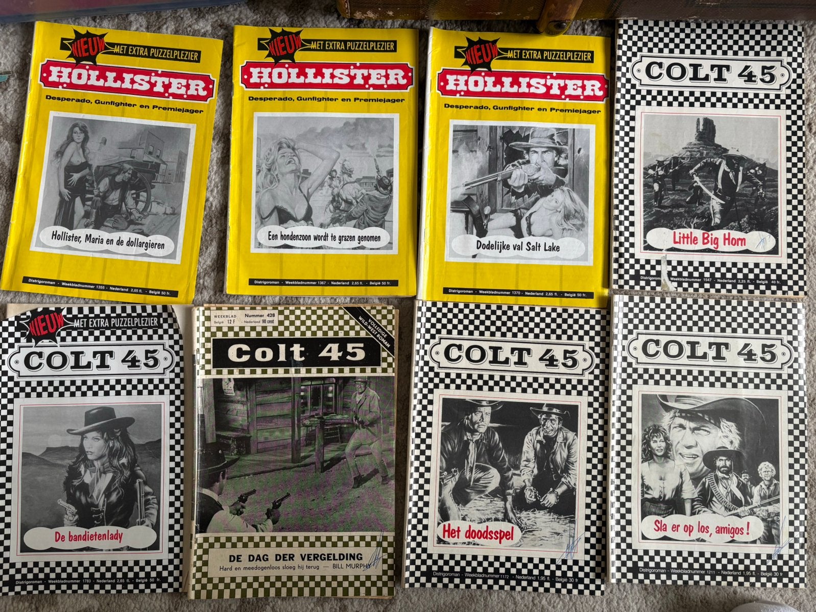 20 vintage western boekjes – Winchester 44, Colt 45 etc., Boeken, Ophalen, Gelezen