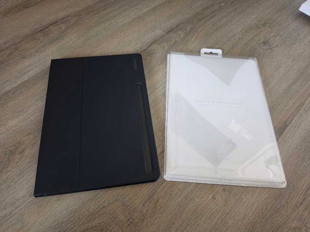 Samsung Galaxy Tab S7/S8(+) Book Cover Keyboard Slim, Computers en Software, Tablet-hoezen, Nieuw, Ophalen of Verzenden, Samsung
