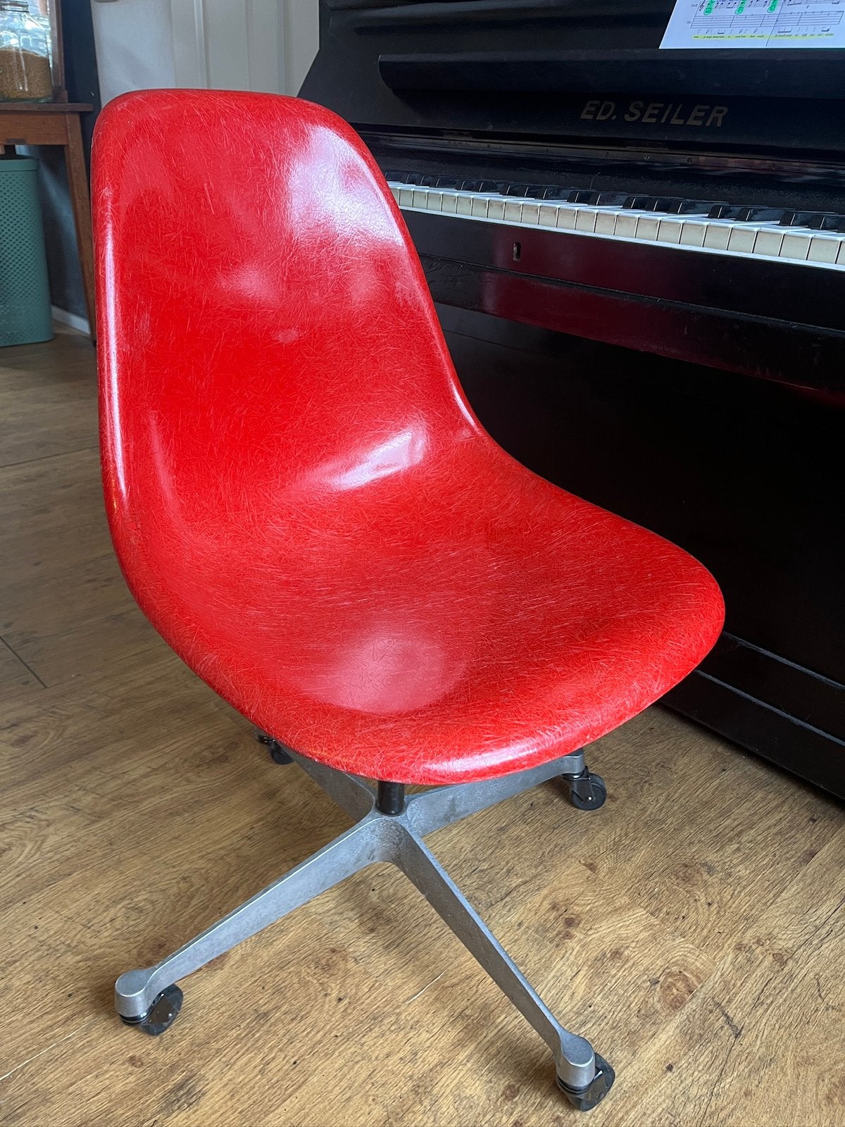 Crimson Red original Herman Miller vintage design Eames 70s, Huis en Inrichting, Ophalen of Verzenden, Zo goed als nieuw, Eén