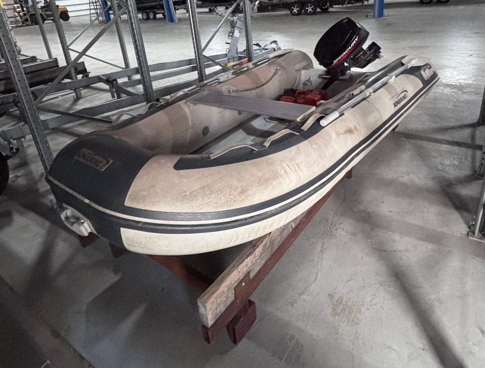 Te koop Nimarine MX-310/0 RAB rubberboot + 8pk Mercury, Watersport en Boten, Ophalen, Zo goed als nieuw