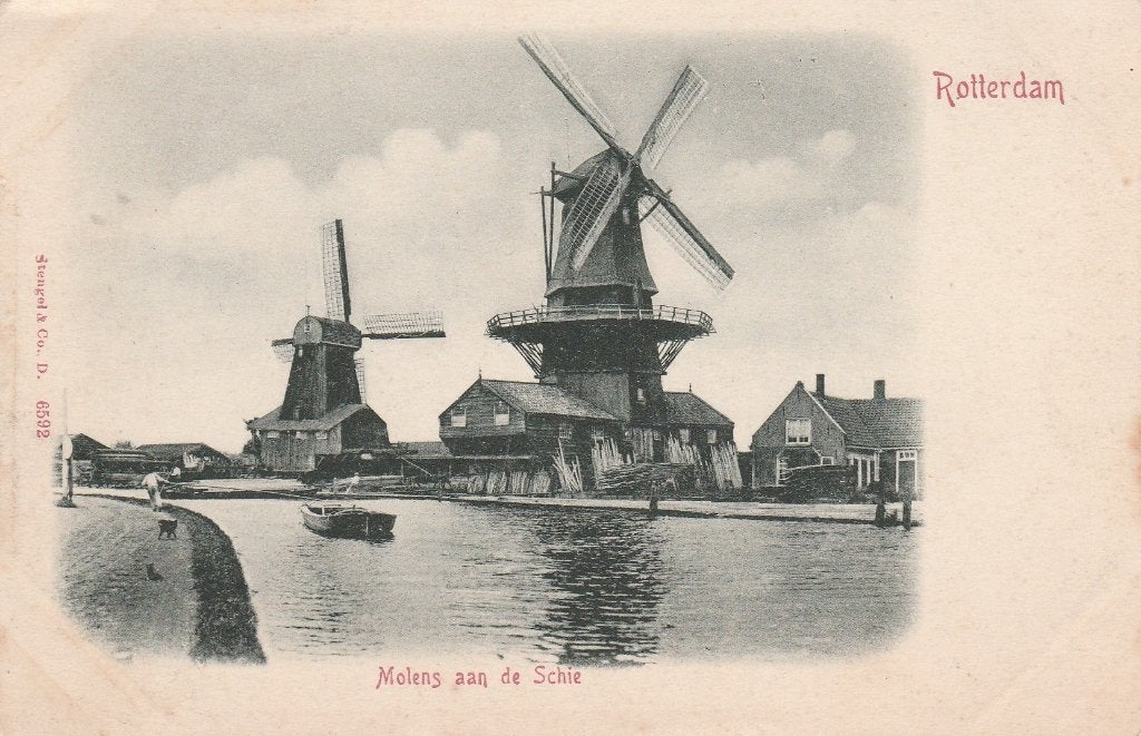 Rotterdam   Molens aan het Schie, Ophalen of Verzenden, Voor 1920, Ongelopen, Zuid-Holland