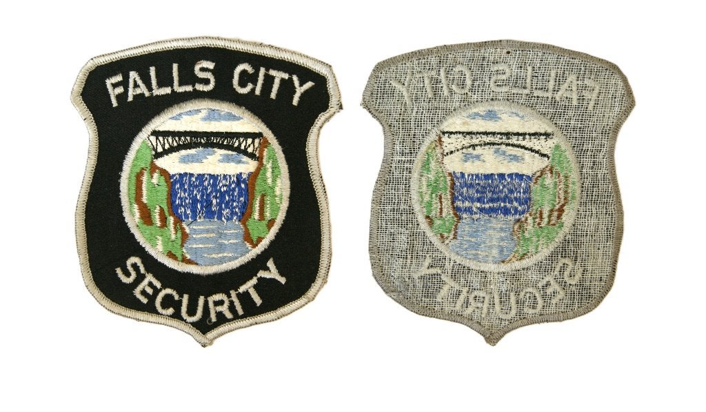 Patch / Embleem USA Security Falls City NEB, Ophalen of Verzenden, Overige soorten, Amerika, Embleem of Badge