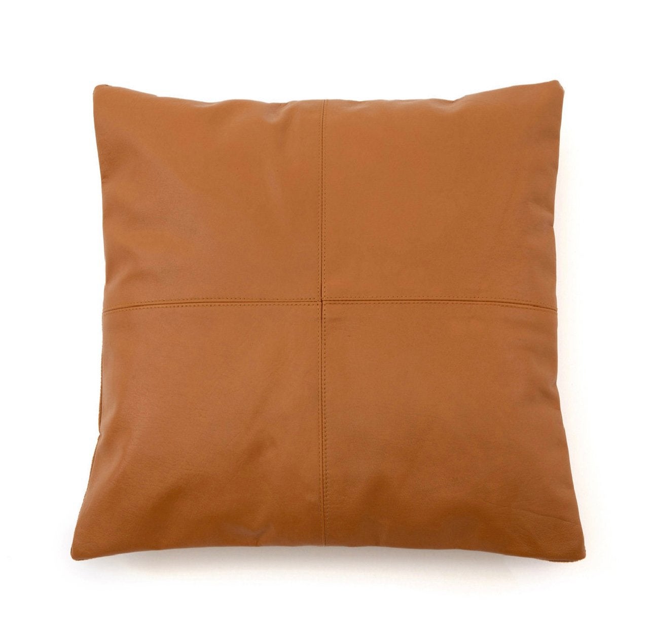 Bazar Bizar Antwerp! Leren kussenhoes - camel - 40x40 cm, Ophalen of Verzenden, Zo goed als nieuw, Vierkant
