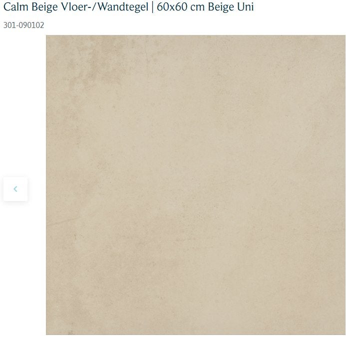 3x Calm Beige Vloer-/Wandtegel | 60x60 cm Beige Uni - NIEUW, Ophalen, 60 cm of meer, Nieuw, Minder dan 5 m²