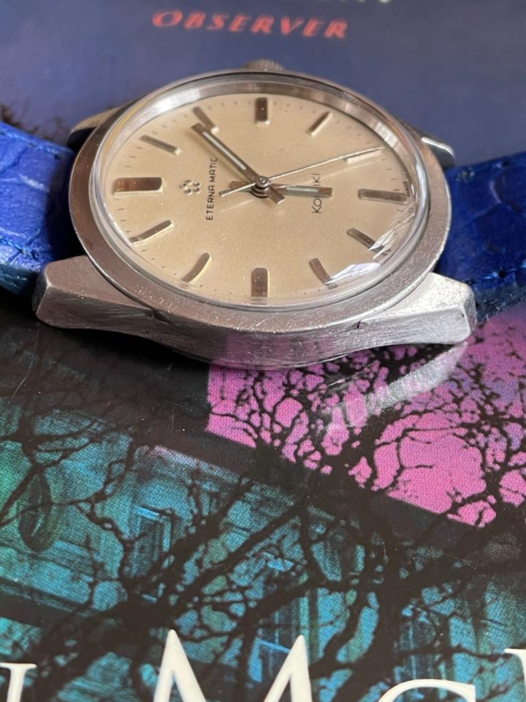 Eternamatik Eterna Matik Kontiki handopwinder, Sieraden, Tassen en Uiterlijk, Horloges | Antiek, Overige merken, Staal, Met bandje