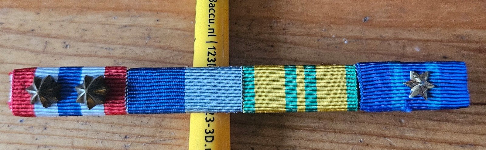 Vierdelige batonset, Verzamelen, Ophalen of Verzenden, Landmacht, Nederland, Lintje, Medaille of Wings