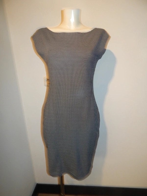 Pain de Sucre stretch jurk zwart wit mooie kwaliteit L