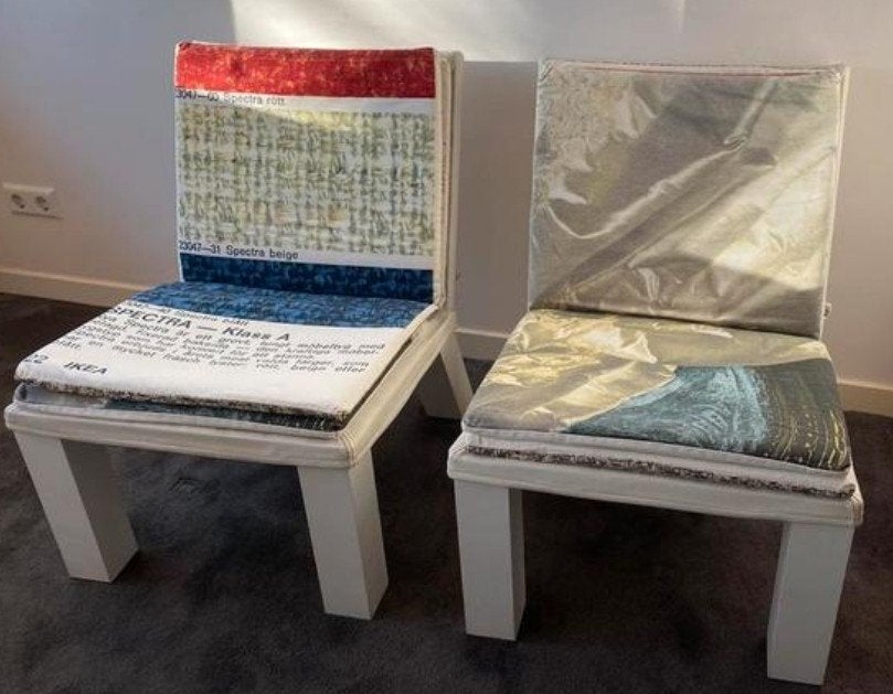 2x IKEA ps 2009 Selma, Ophalen, Stof, Gebruikt, 75 tot 100 cm