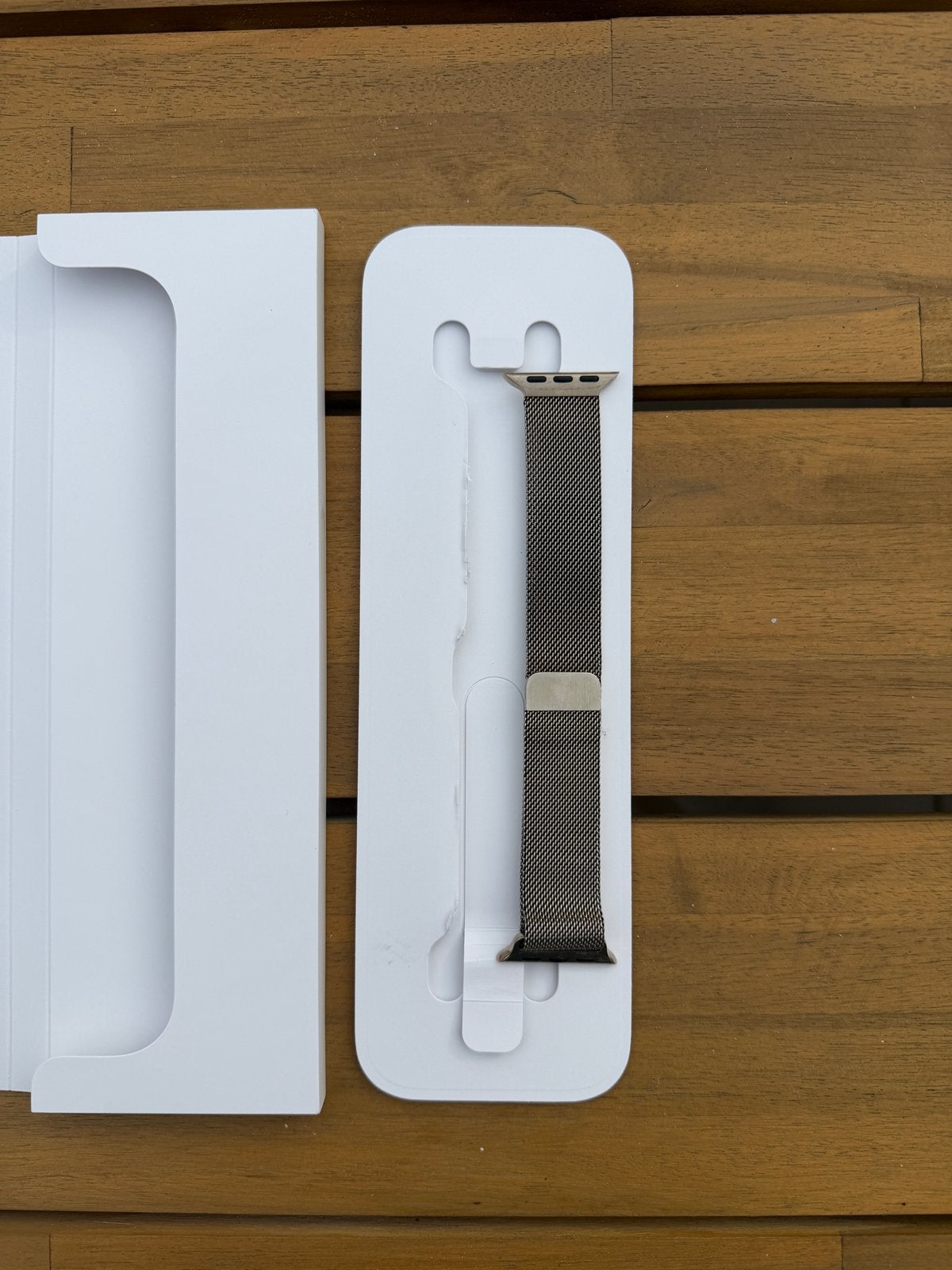 Origineel Apple Watch bandje goud stainless steel 41MM, Ophalen of Verzenden, Gebruikt, Geel