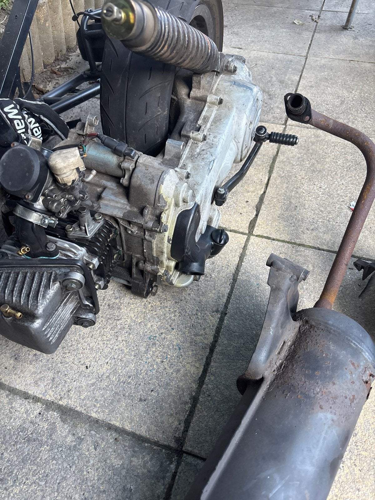 80cc piaggo zip blok 4-takt 2-klepper met Top Performance c, Fietsen en Brommers, Ophalen, Gebruikt, Blok, Piaggio