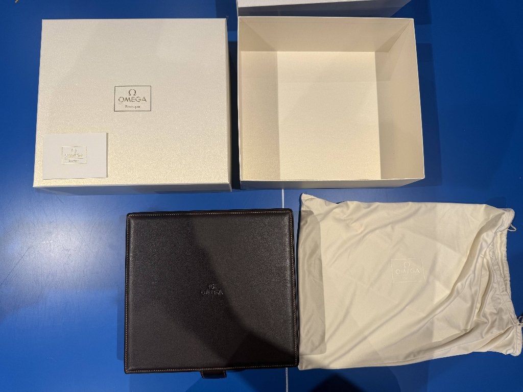 Omega Boutique horlogebox 6 horloges – nieuw – 3 stuks, Ophalen of Verzenden, Nieuw, Leer, Overige merken