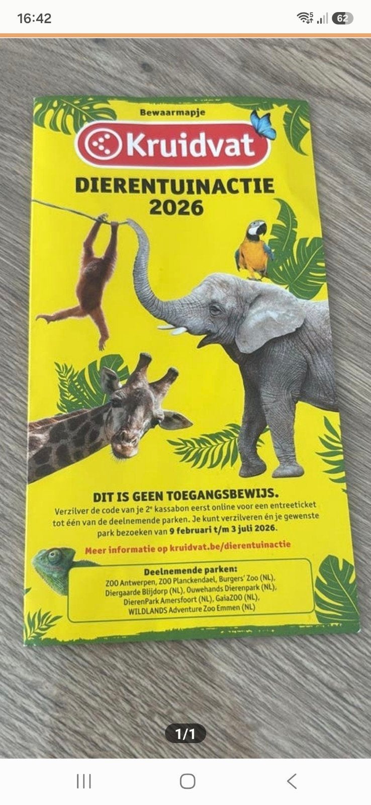 3 tickets voor dierentuinen, Tickets en Kaartjes, Drie personen of meer, Ticket of Toegangskaart