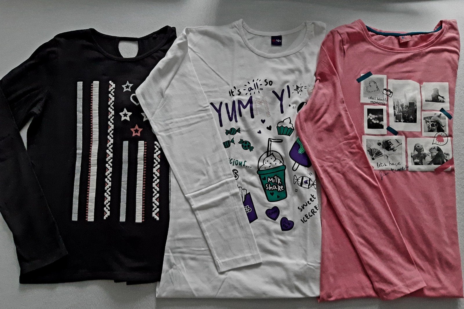 NIEUW: 3 longsleeves, mt. 158/164, Kinderen en Baby's, Kinderkleding | Maat 158, Meisje, Nieuw, Ophalen of Verzenden, Shirt of Longsleeve